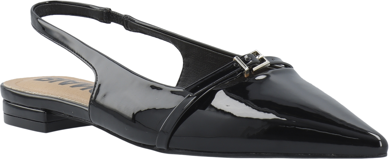 Biabari Pointy Flat Slingback Faux Leather